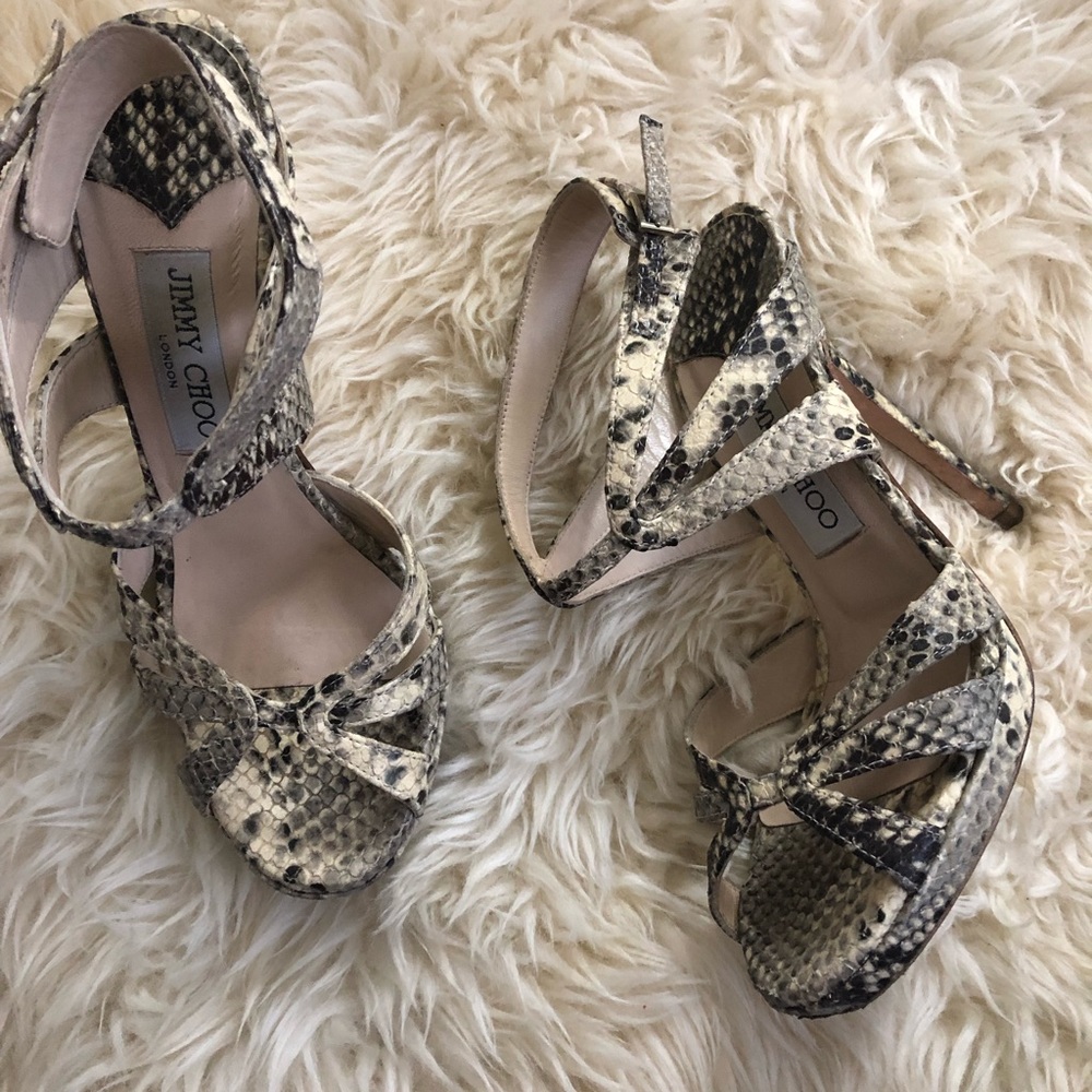 Jimmy Choo snake print heels